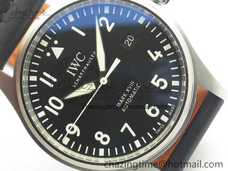 MIROTIME 0719 SoftTouch Mark XVIII Le Petit Prince IW327001 SS MKS 1:1 Best Edition Black Dial On Leather Strap MIYOTA9015 V 7216